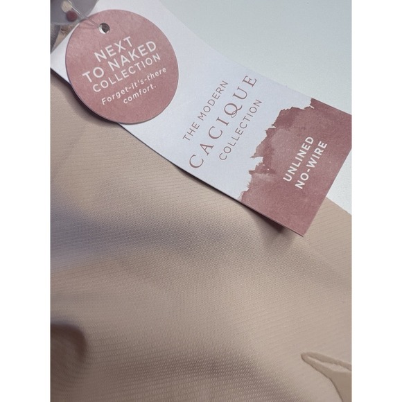 Cacique Pink Flower Unlined No Wire Comfort Women Bra 22/24 NWT - Picture 6 of 10